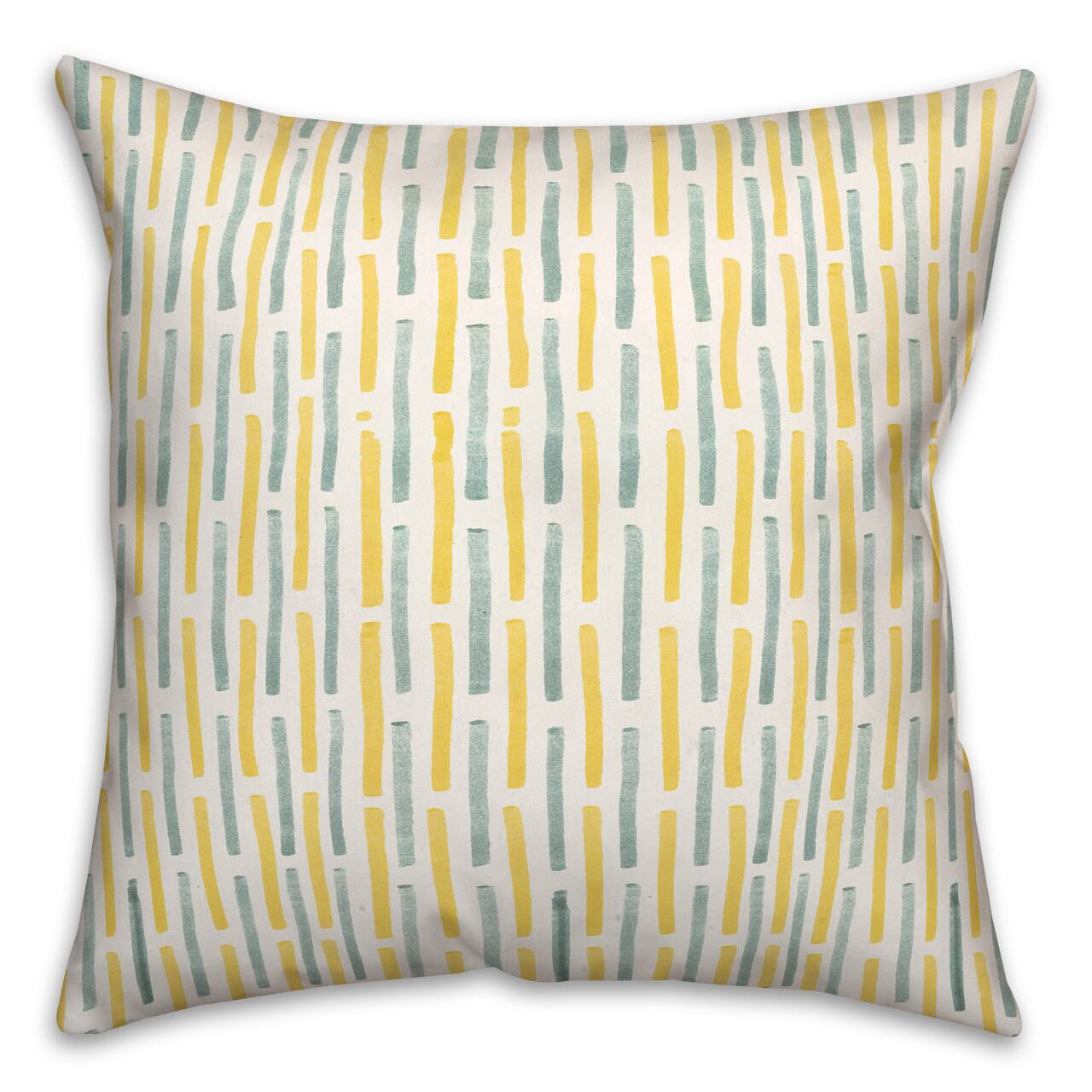 Geometric Lines Indoor/Outdoor Throw Pillow
